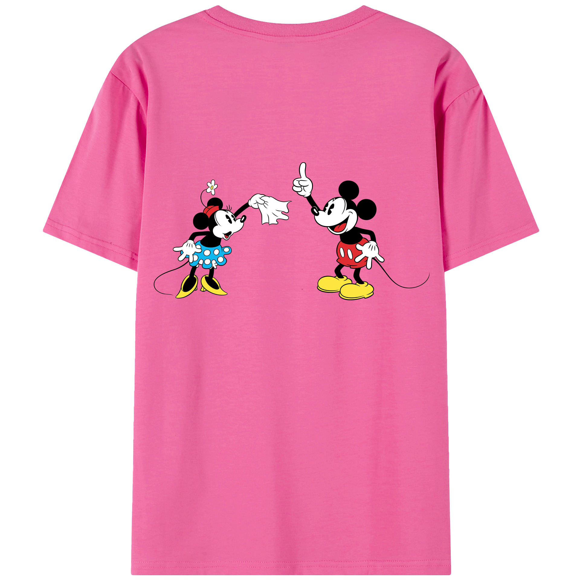 （画像用） ミッキーマウス Mickey Mouse レディース半袖Tシャツ(バックプリント)